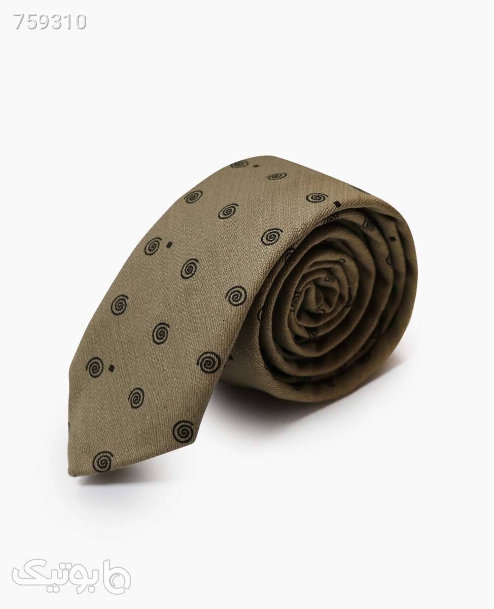 کراوات طرح دار مردانه کد 7169Dark cream کرم كراوات و پاپيون