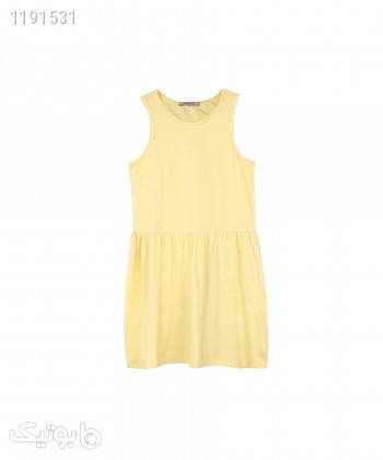 پیراهن دخترانه پیانو Piano کد 10006 زرد لباس کودک دخترانه