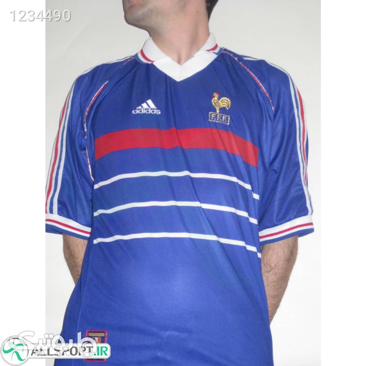 پیراهن کلاسیک فرانسه France 1998 Home Soccer Jersey آبی تی شرت و پولو شرت مردانه