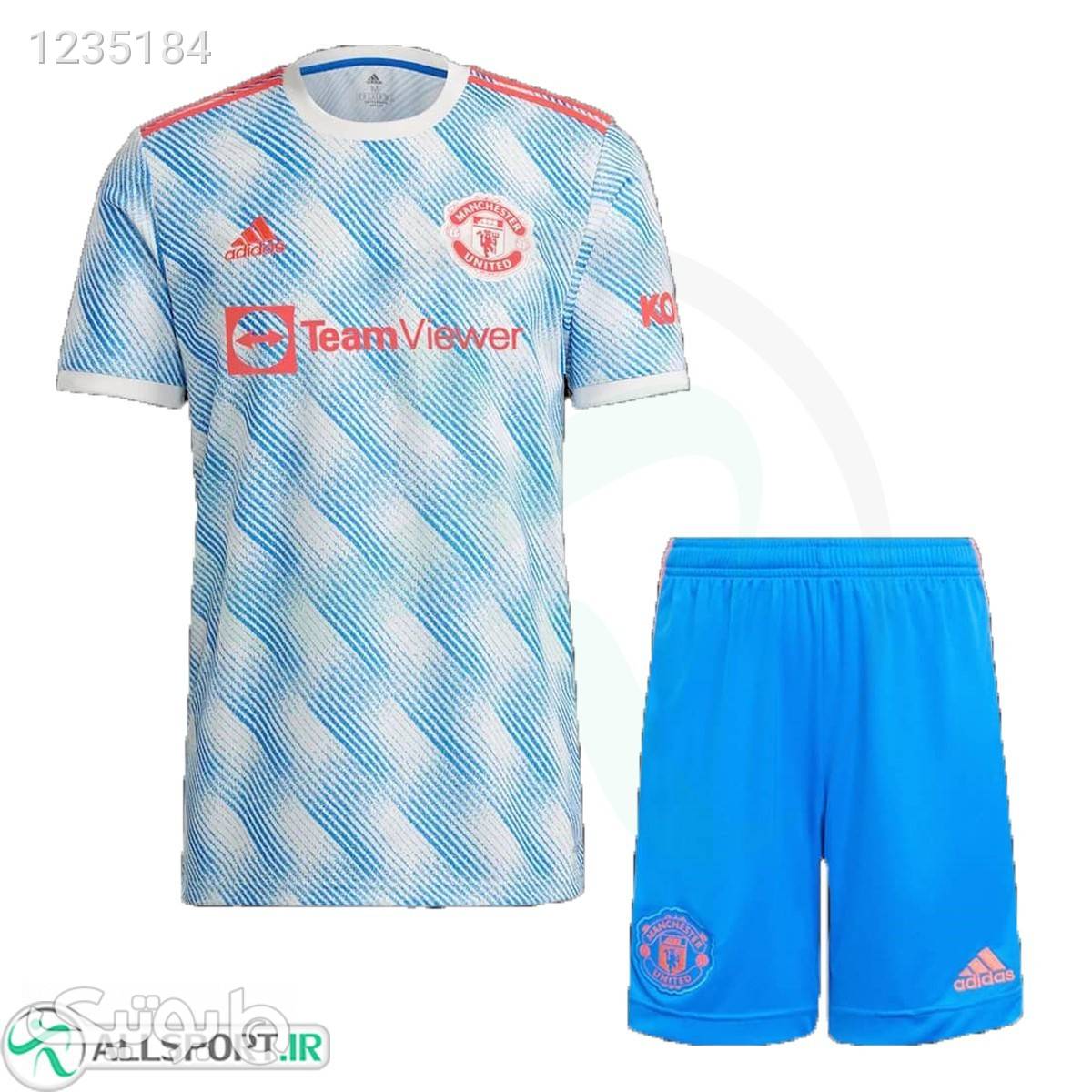 پیراهن شورت دوم منچستر یونایتد با چاپ نام و شماره رونالدو Manchester United 202122 Away Soccer Jersey Kit ShirtShort Ronaldo 7