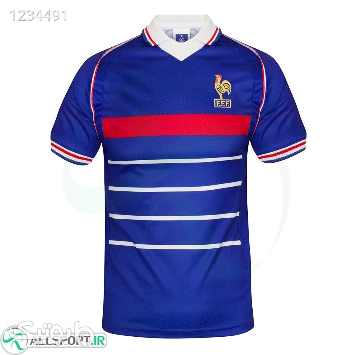 پیراهن کلاسیک فرانسه France 1998 Home Soccer Jersey آبی ست ورزشی مردانه