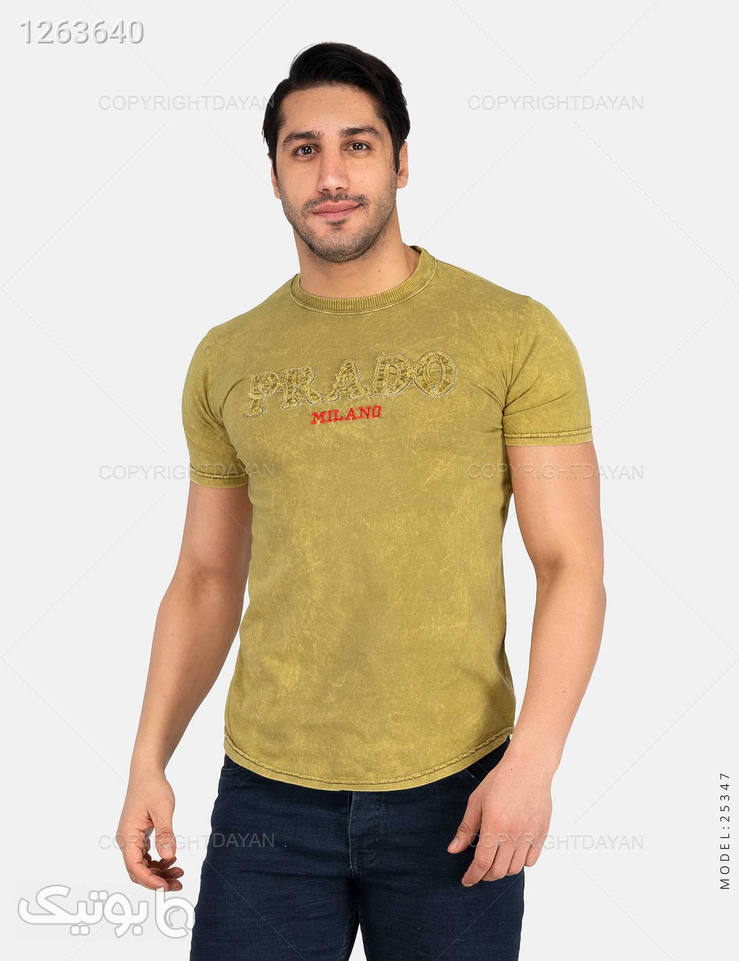 تیشرت مردانه Rayan مدل 25347 زرد تی شرت و پولو شرت مردانه