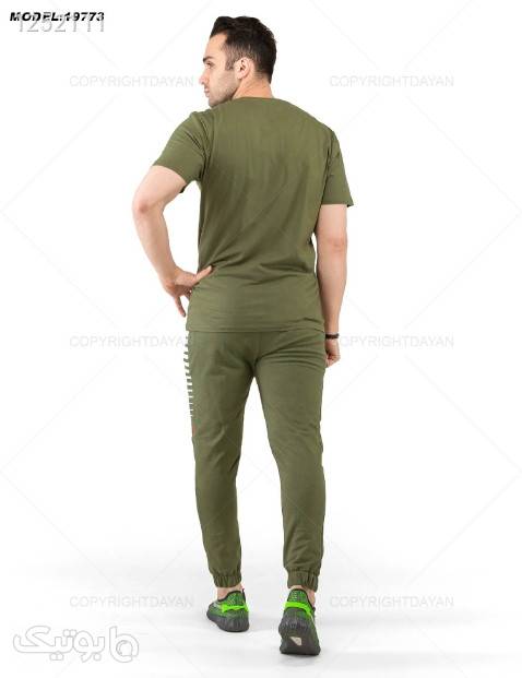 ست تیشرت و شلوار مردانه Jordan مدل 19773 سبز لباس راحتی مردانه