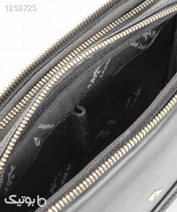 کیف دوشی زنانه چرم طبیعی چرم مشهد Mashad Leather مدل X5015 مشکی كيف زنانه