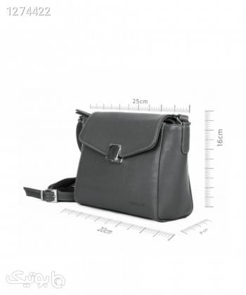 کیف دوشی زنانه چرم طبیعی چرم کروکو Croco Leather مدل نادیا طوسی كيف زنانه