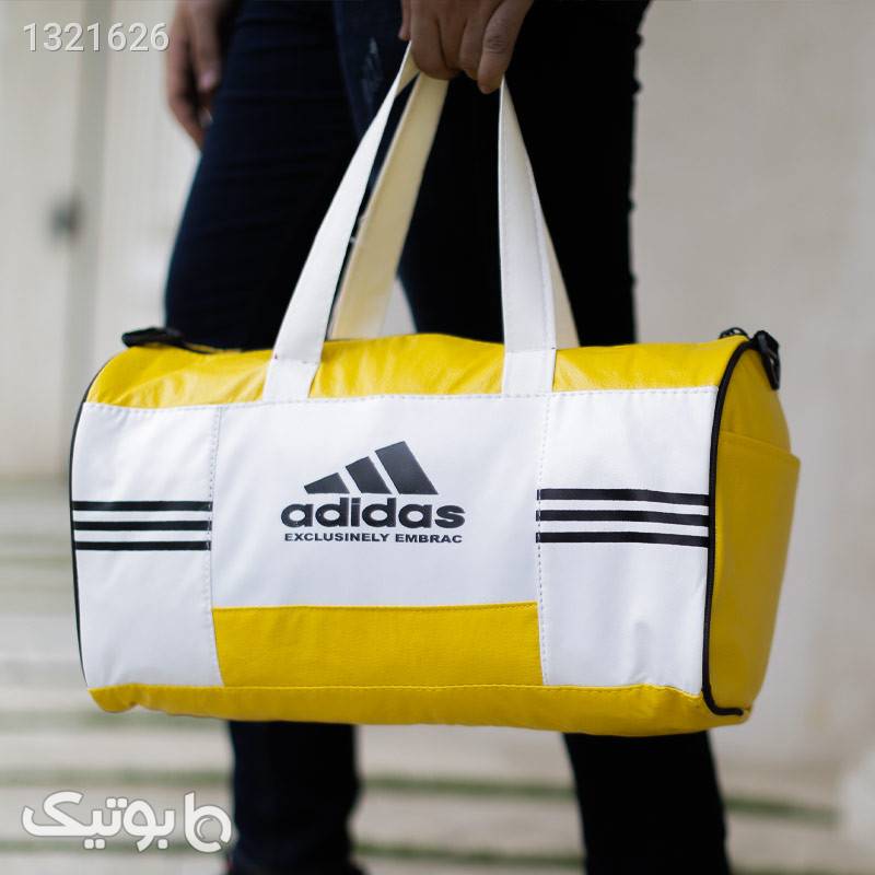 ساک ورزشی adidas مدل EMBRAC زرد سفید ساک و چمدان
