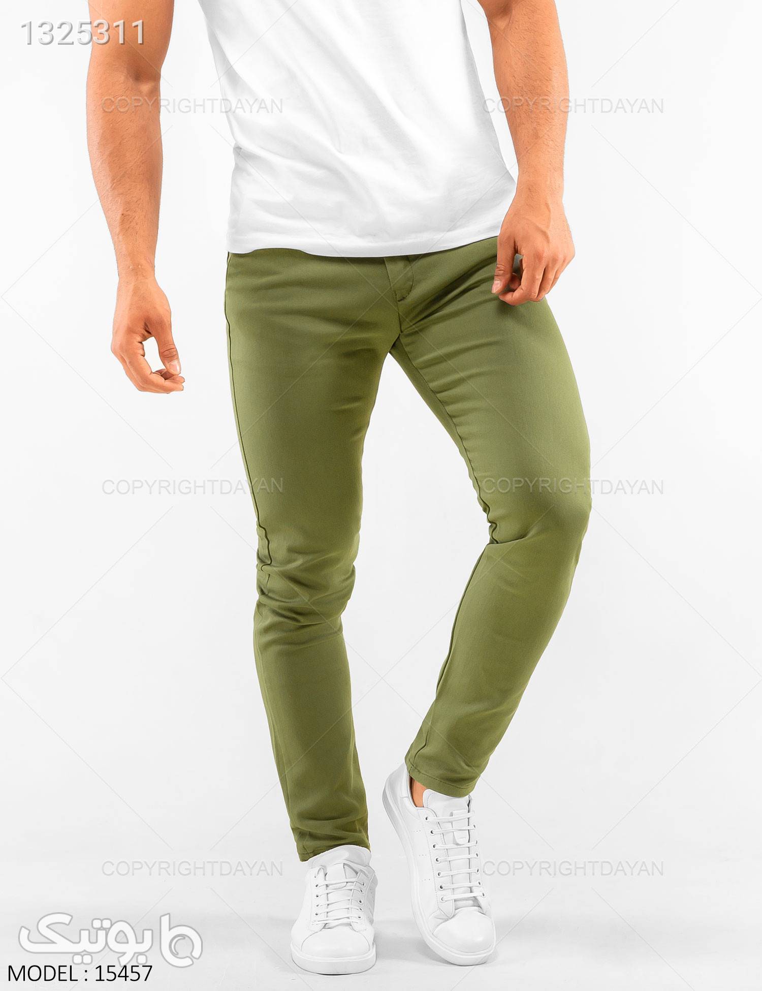 شلوار مردانه karen مدل 15457 سبز شلوار مردانه پارچه ای و کتان مردانه