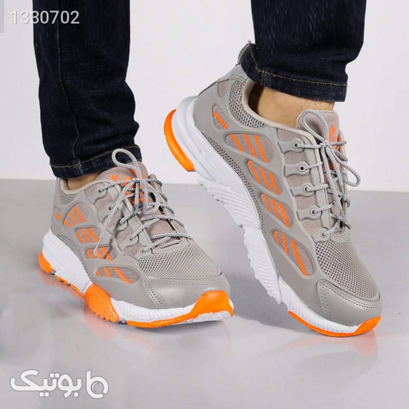 کفش مردانه مدل SONIC (طوسی نارنجی)