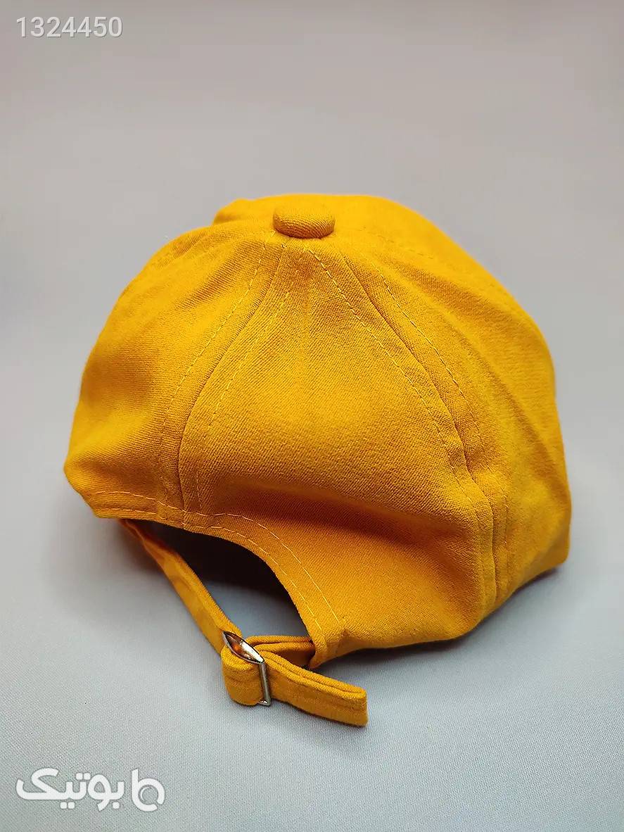 کلاه بیسبالی کتان رنگ خردلی کد 5054 زرد کلاه و اسکارف