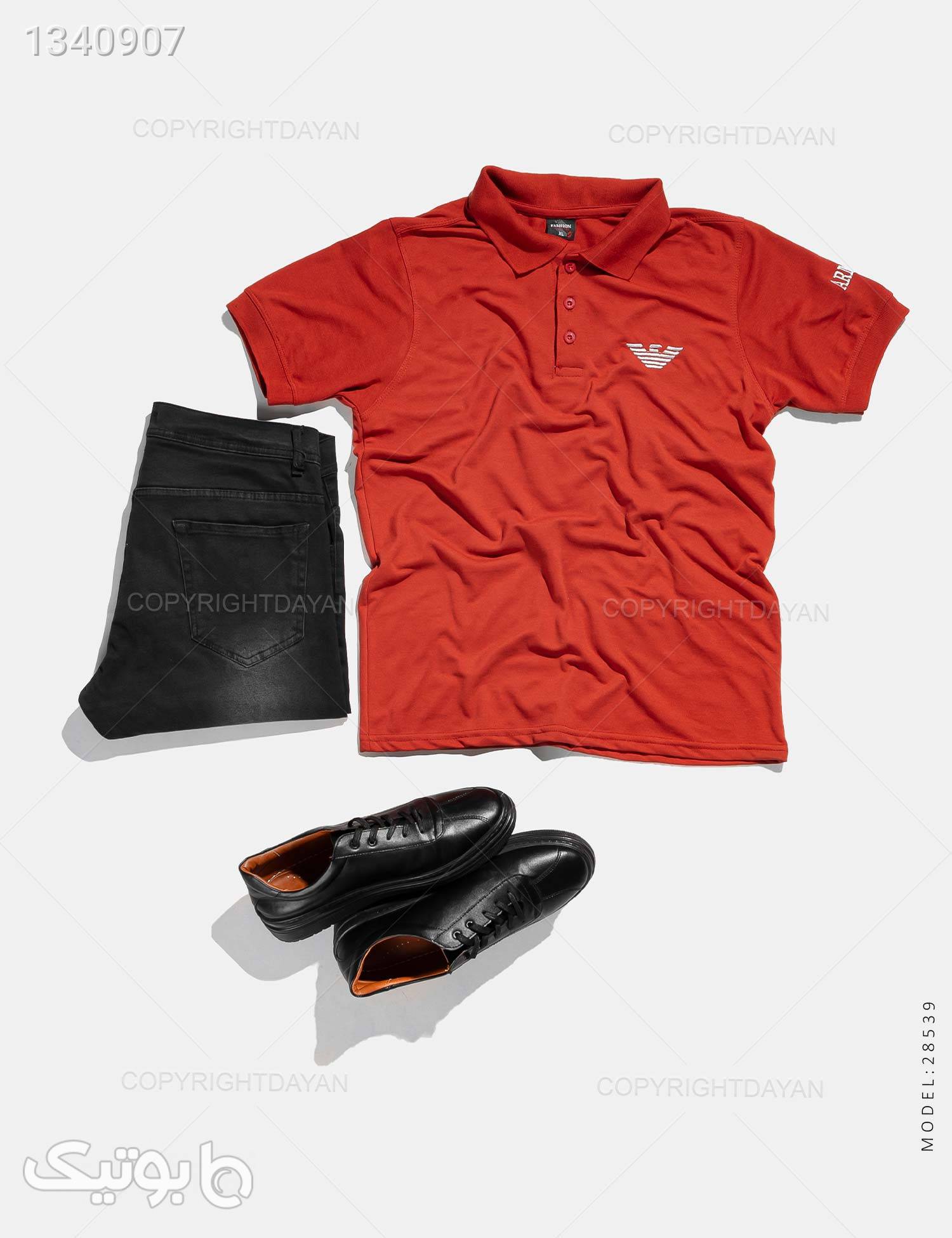 پولوشرت مردانه Emporio Armani مدل 28539 قرمز تی شرت و پولو شرت مردانه