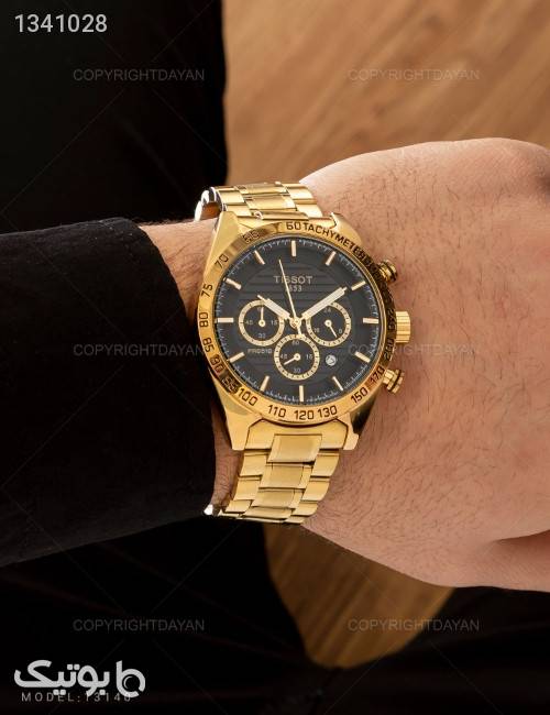 ساعت مچی مردانه Tissot مدل 13140 طلایی ساعت