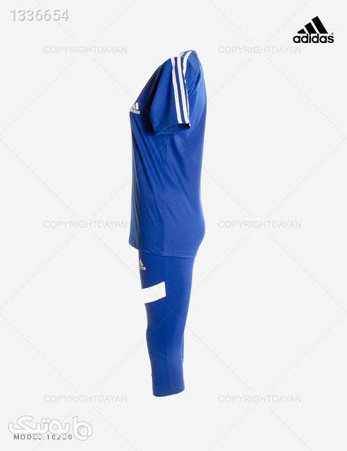 ست تیشرت و شلوارک زنانه Adidas مدل 10220 آبی ست ورزشی زنانه