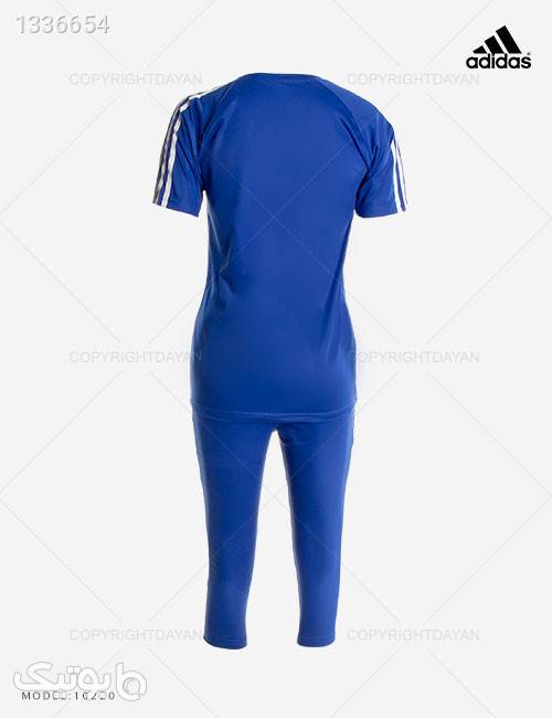 ست تیشرت و شلوارک زنانه Adidas مدل 10220 آبی ست ورزشی زنانه