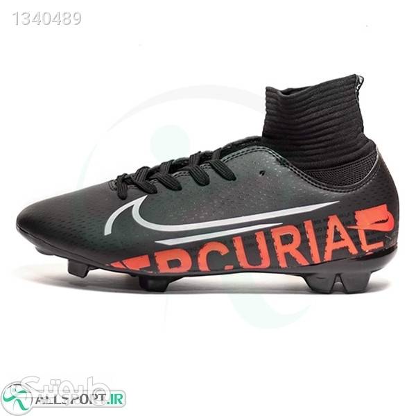 کفش فوتبال نایک مرکوریال ساقدار طرح اصلی مشکی نارنجی Nike Mercurial 2019 مشکی كتانی مردانه