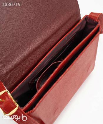 کیف دوشی زنانه چرم طبیعی چرم کروکو Croco Leather مدل مهرانا قهوه ای كيف زنانه