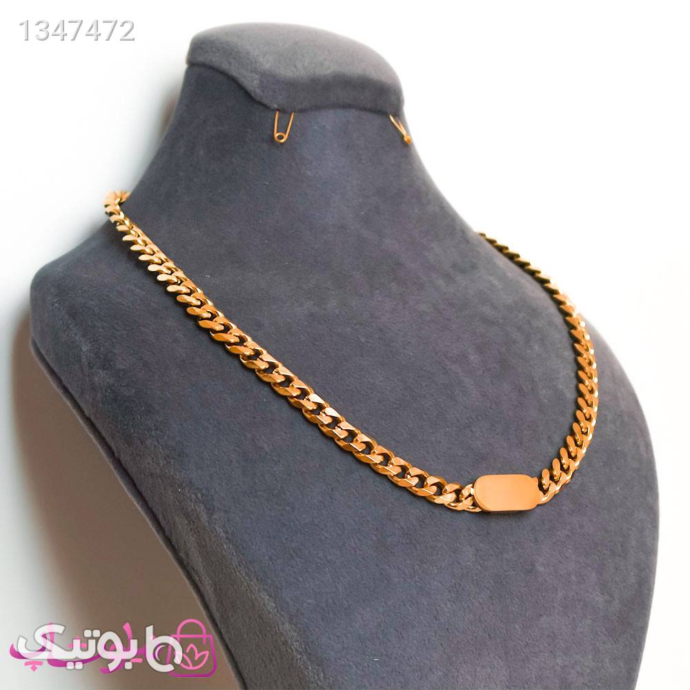گردنبند زنانه استیل طرح کارتیه کد 20153 طلایی گردنبند