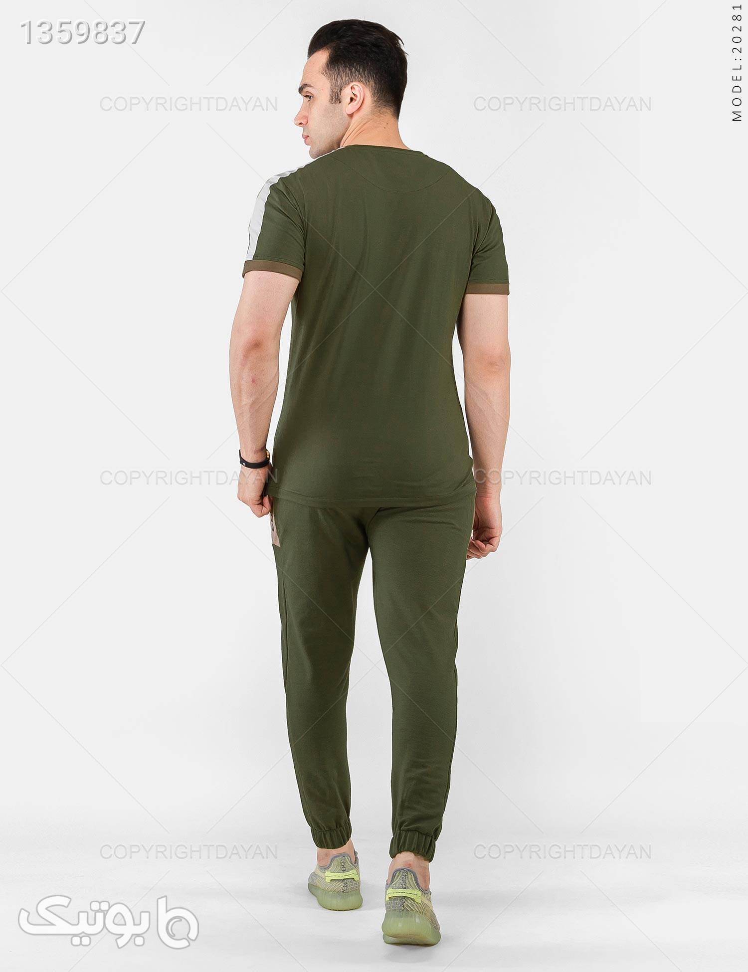 ست تیشرت و شلوار مردانه New Balance مدل 20281 سبز لباس راحتی مردانه