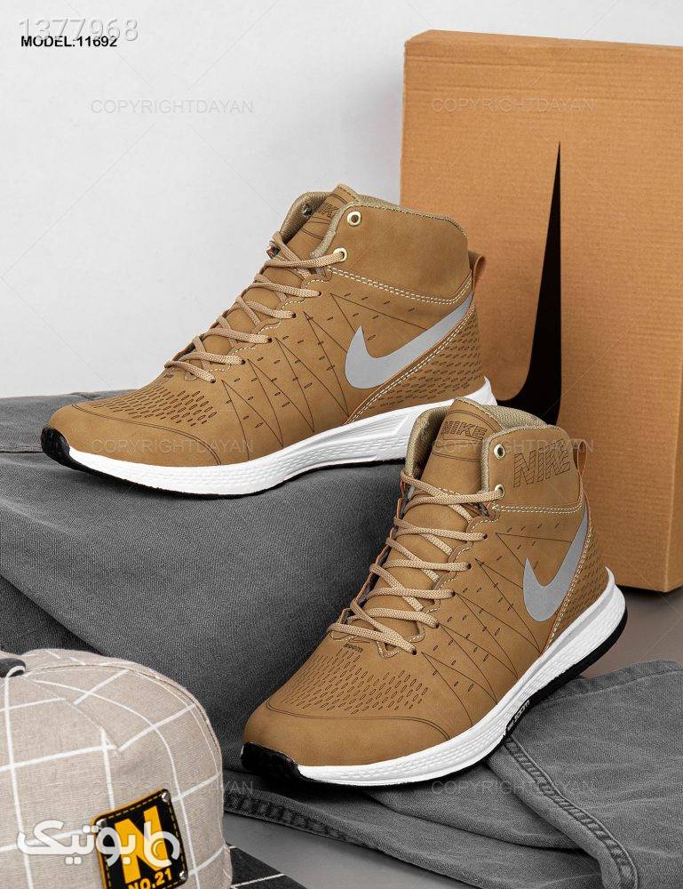کفش ساقدار مردانه Nike مدل 11692 قهوه ای بوت مردانه