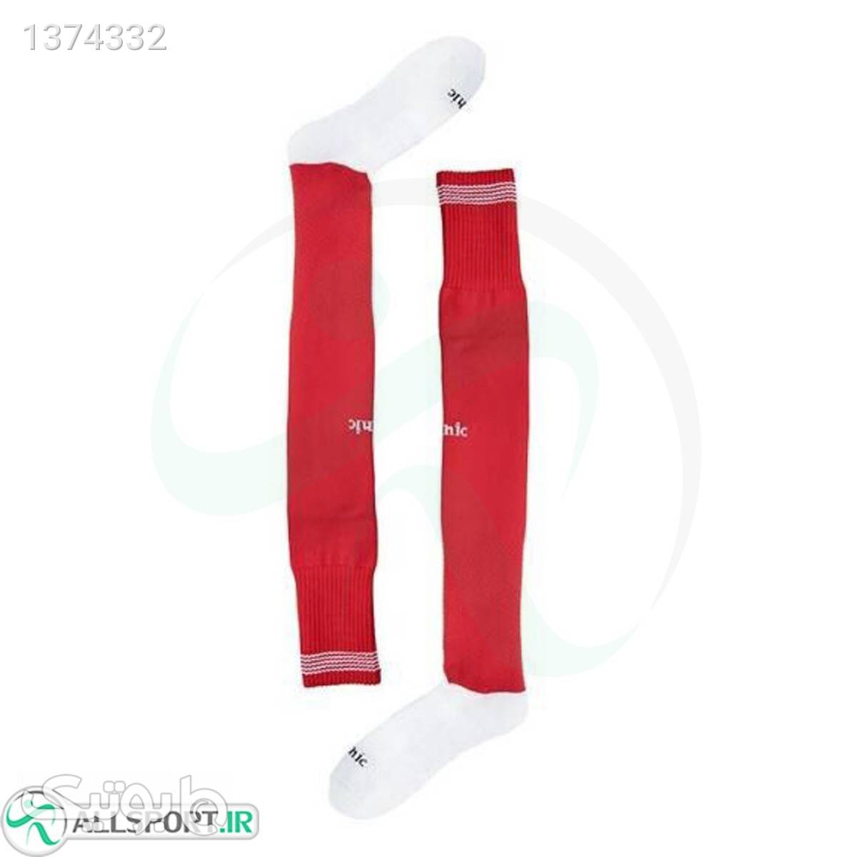 جوراب ورزشی مردانه تکنیک پلاس سفیدقرمز سفید جوراب و پاپوش
