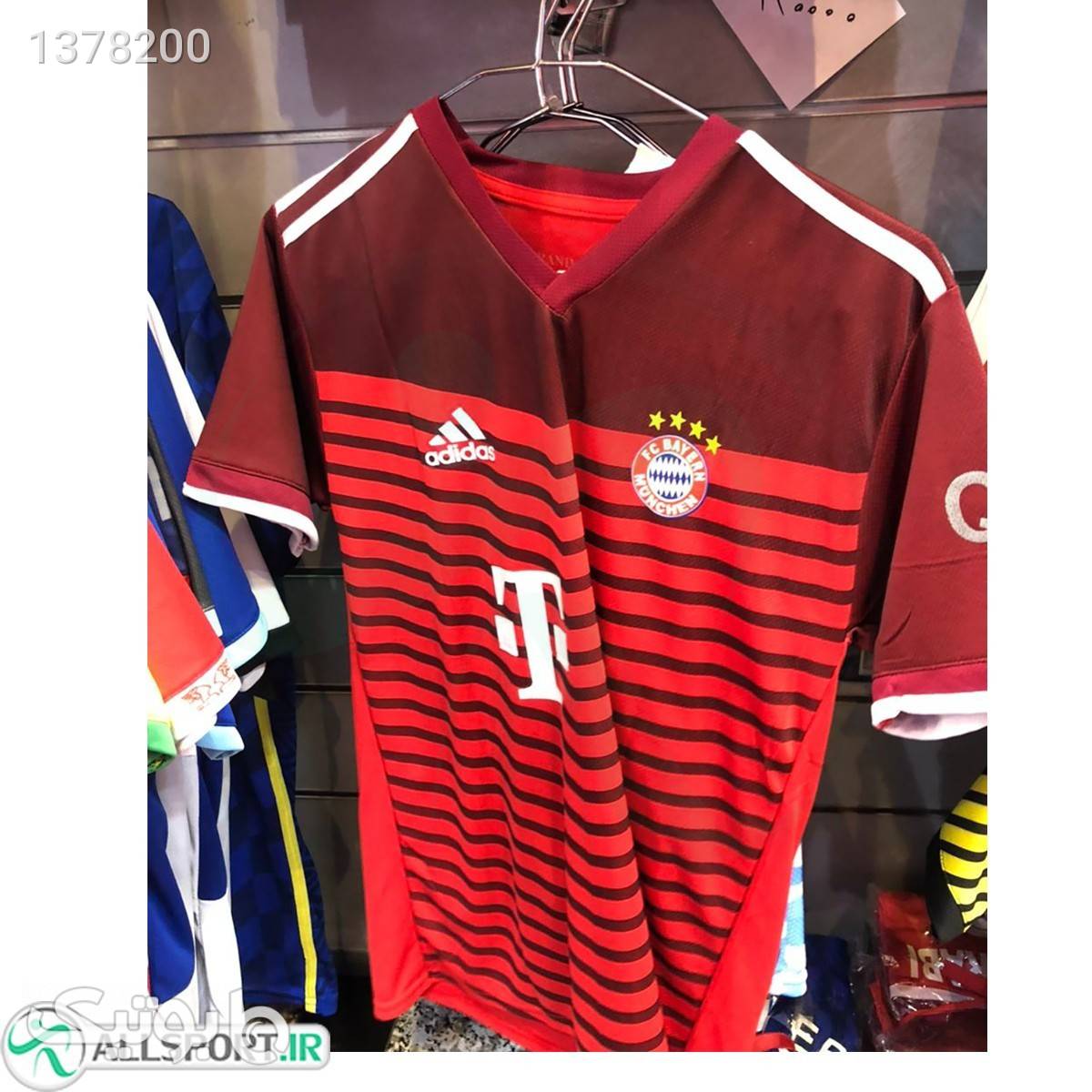 پیراهن شورت بچه گانه اول بایرمونیخ Bayern Munich202122 Home shirt amp; short Soccer Jersey زرشکی لباس کودک پسرانه