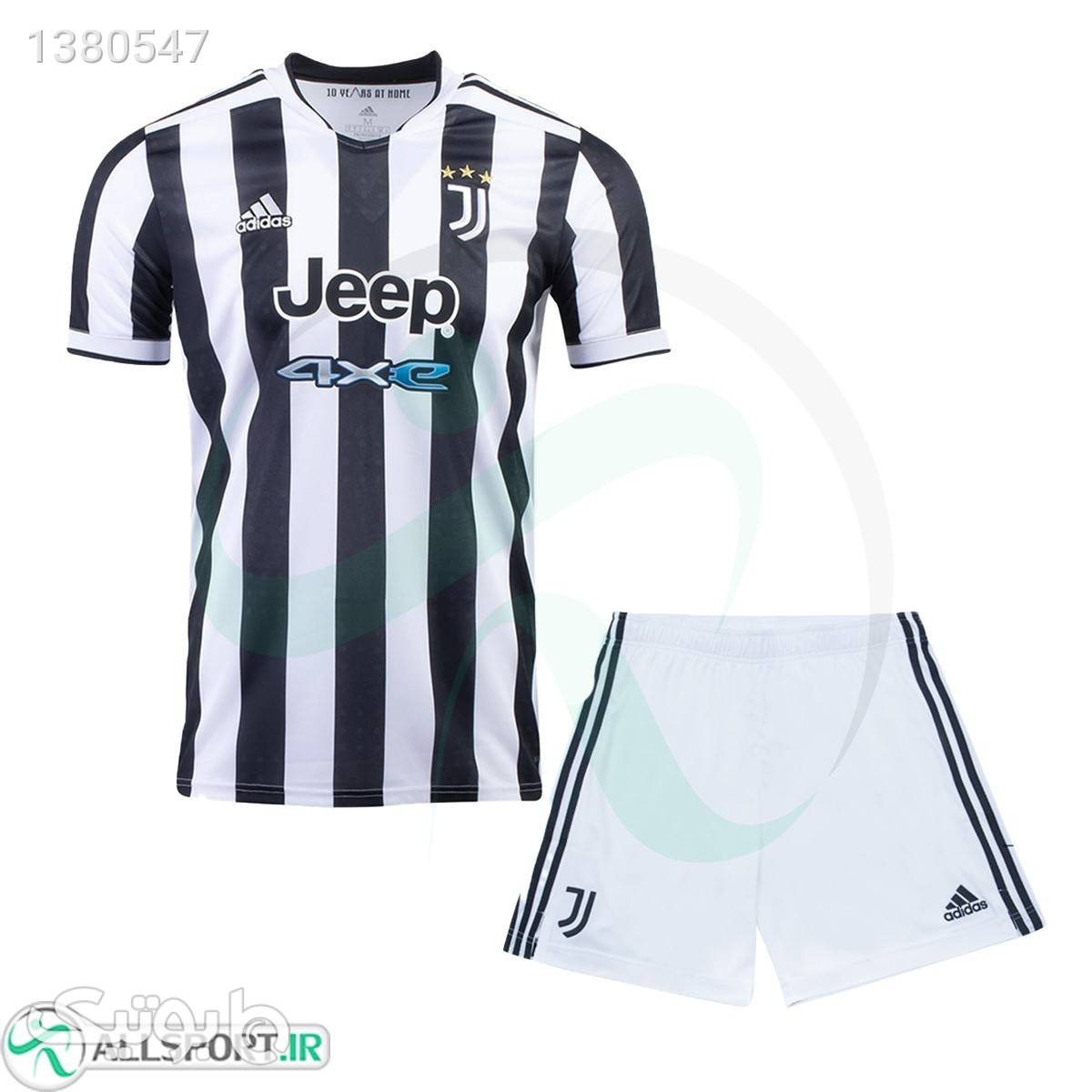 پیراهن شورت بچه گانه اول یوونتوس Juventus202122 Home shirt amp; short Soccer Jersey مشکی لباس کودک پسرانه