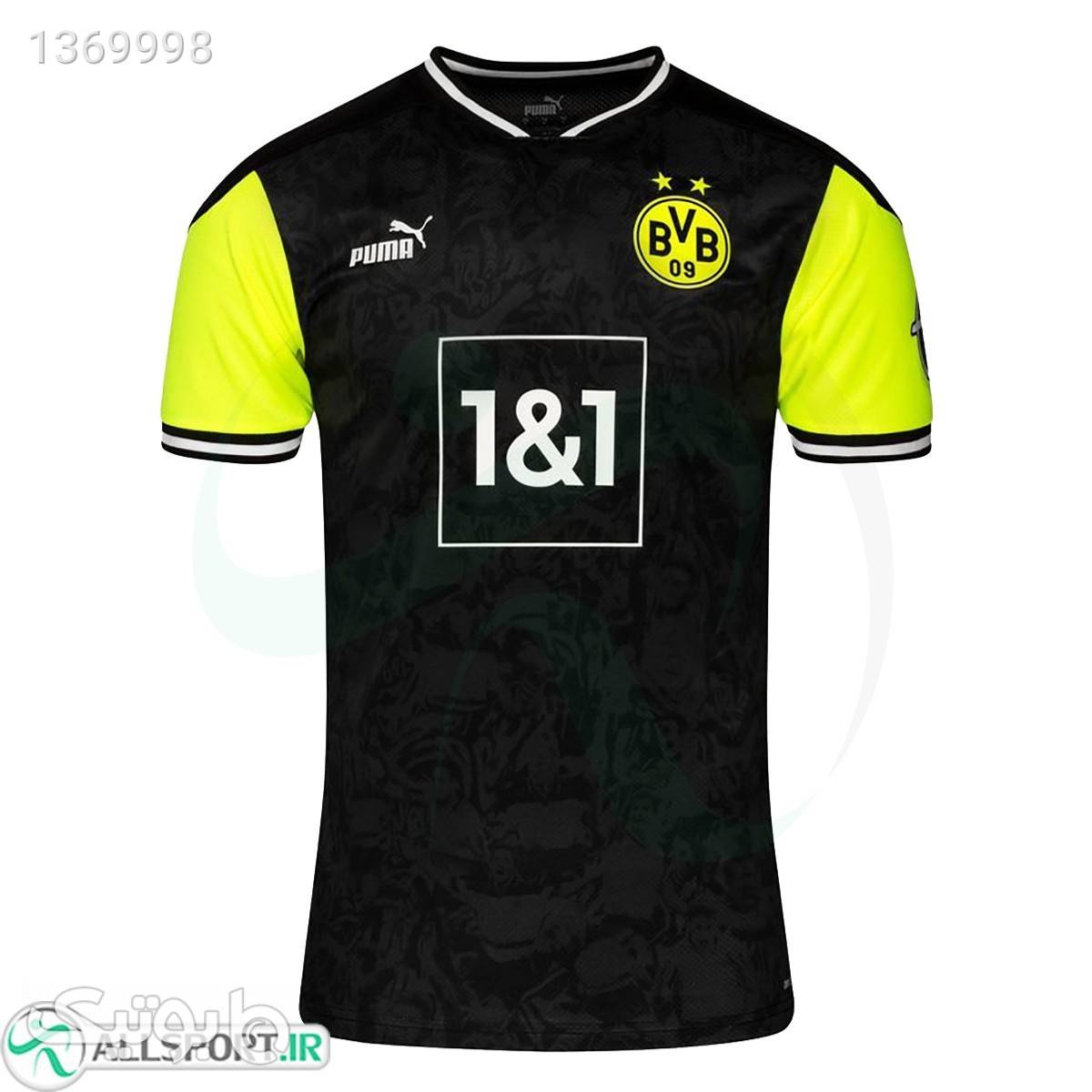 پیراهن دوم دورتموند Dortmund 202122 Away Soccer Jersey مشکی ست ورزشی مردانه