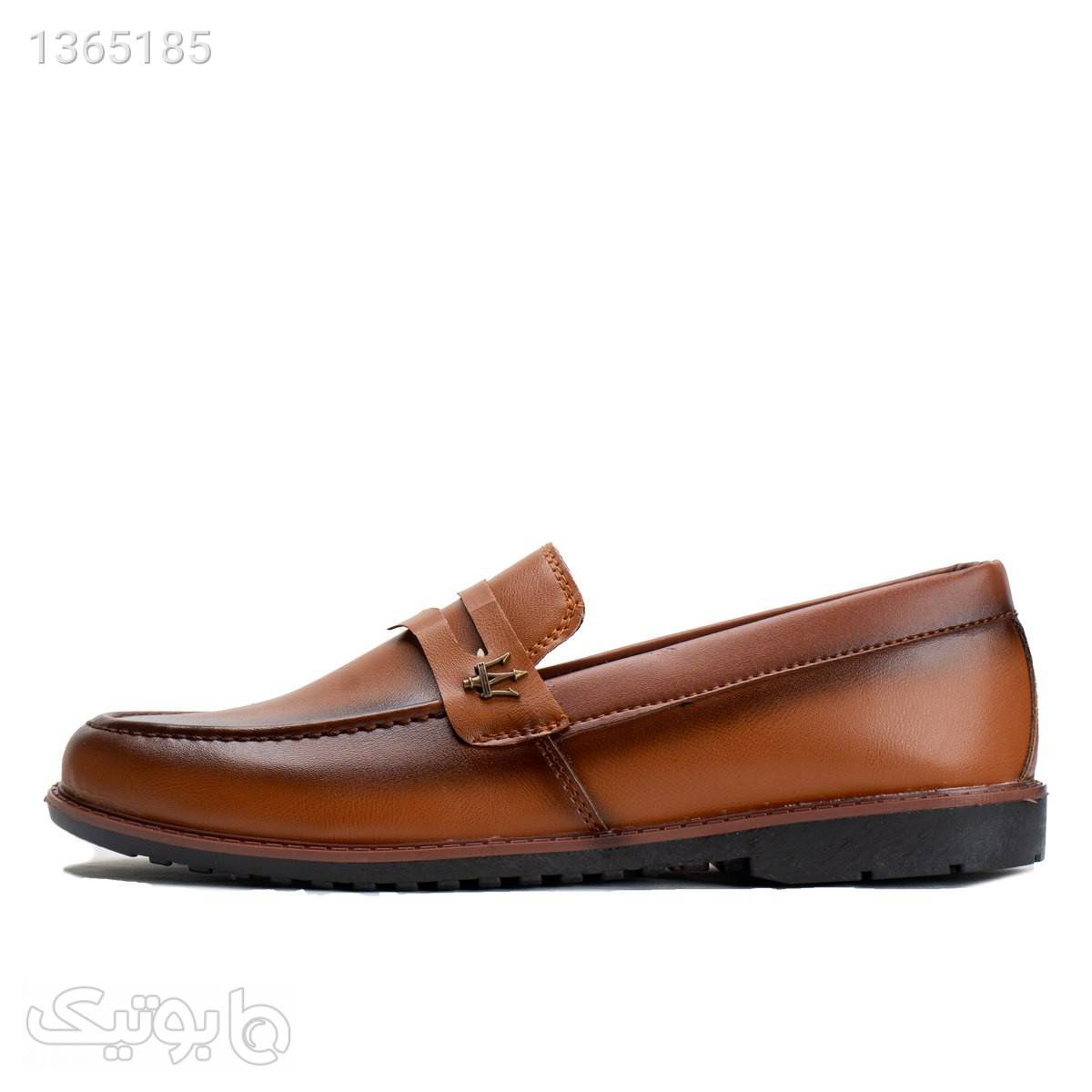 کفش کالج مازراتی عسلی مردانه مدل loafer 