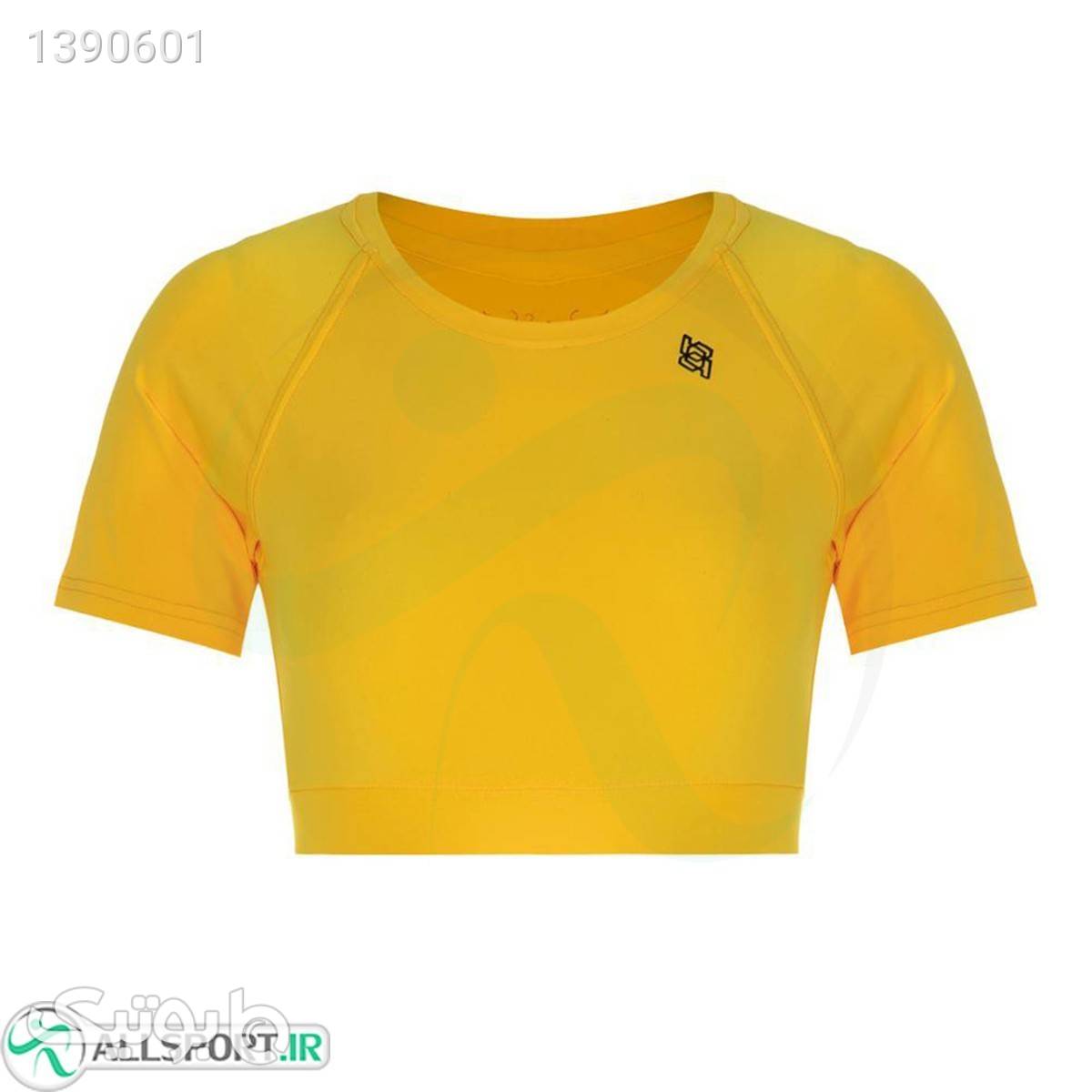 تیشرت نیم تنه آستین کوتاه پانیل زرد کد 4081 زرد تی شرت زنانه