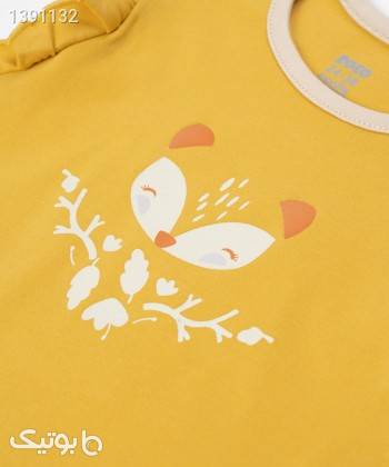 تاپ نوزاد دخترانه روکو Roko طرح Little Deer زرد لباس کودک دخترانه