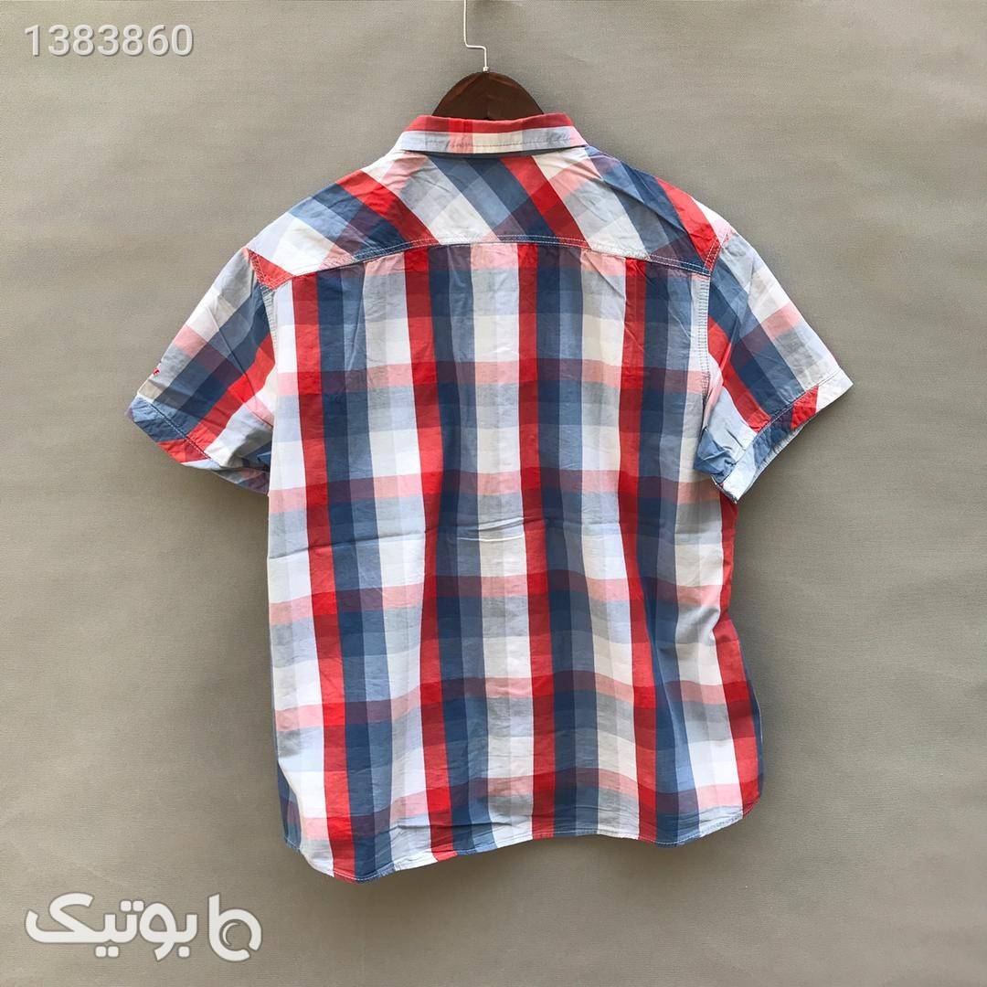 پیراهن آستین کوتاه نخی مدل47591 قرمز لباس کودک پسرانه