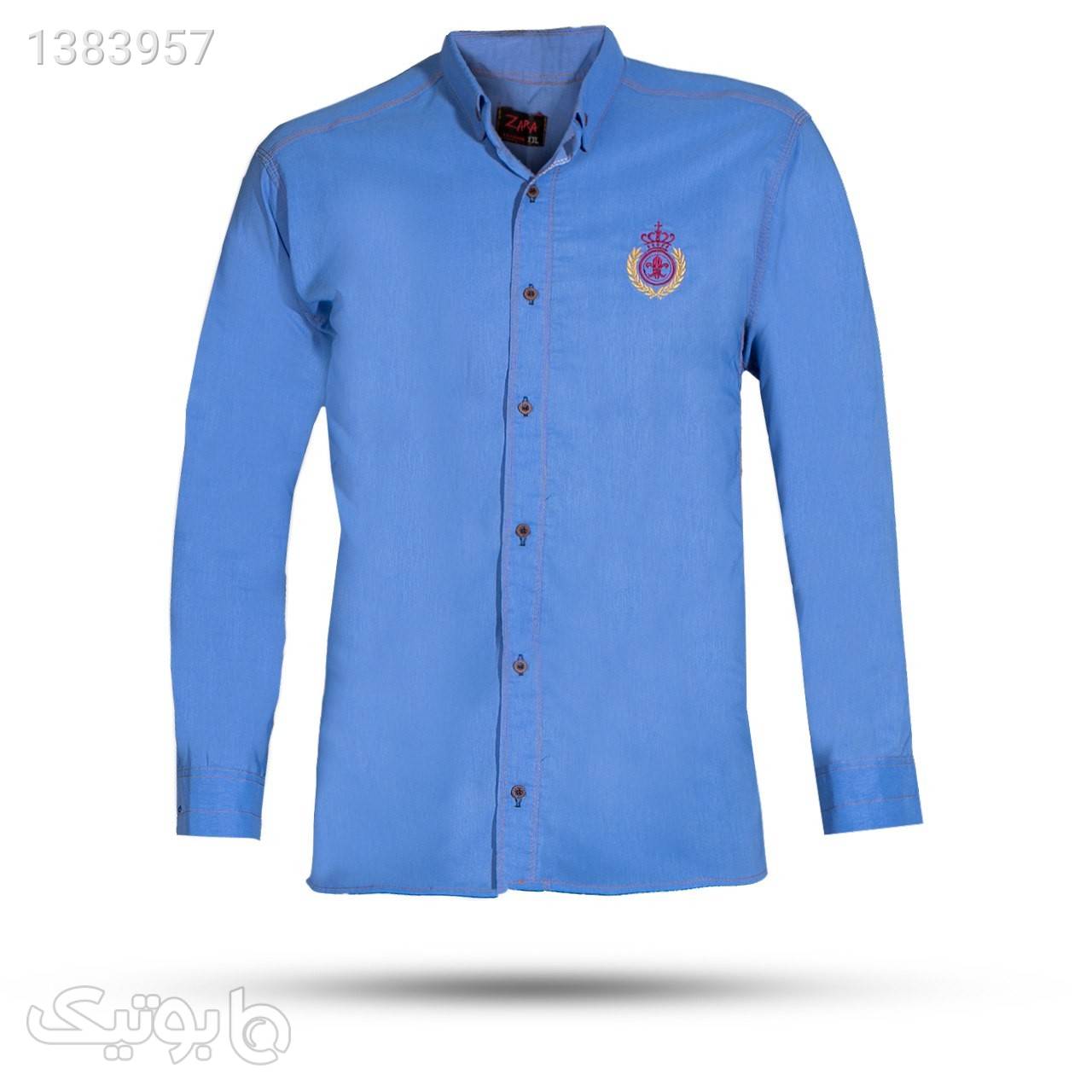 پیراهن مردانه آبی روشن مدل gabi