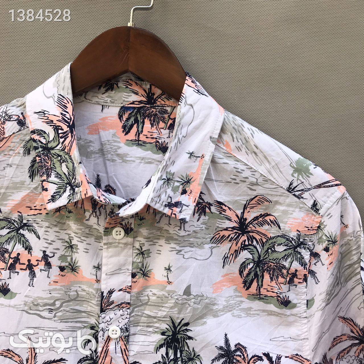 پیراهن هاوایی مدل47873 سفید پيراهن مردانه