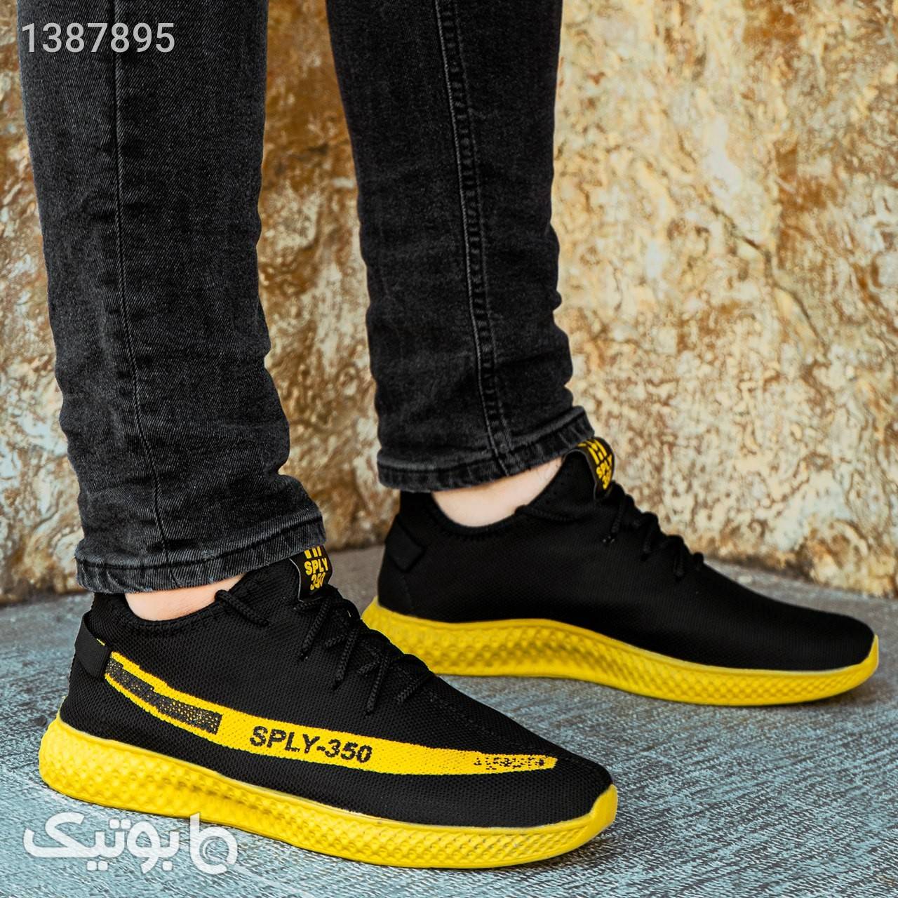 کفش ورزشی Sply-350 مردانه مشکی زردYogi زرد كتانی مردانه