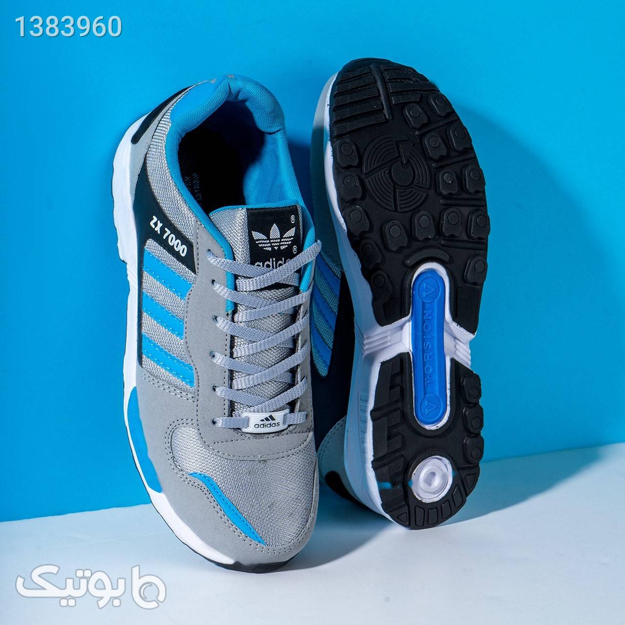کفش ورزشی مردانه طوسی آبی مدل ZX7000