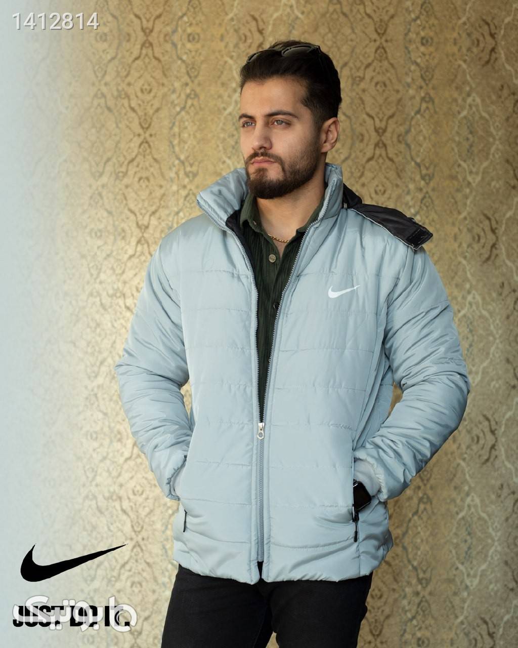 کاپشن مردانه Nike مدل Sarzi (طوسی) نقره ای کاپشن و بارانی مردانه