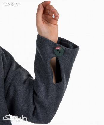 پالتو زنانه مانگ Mong مدل روسو دکمه نقاشی مشکی پالتو زنانه