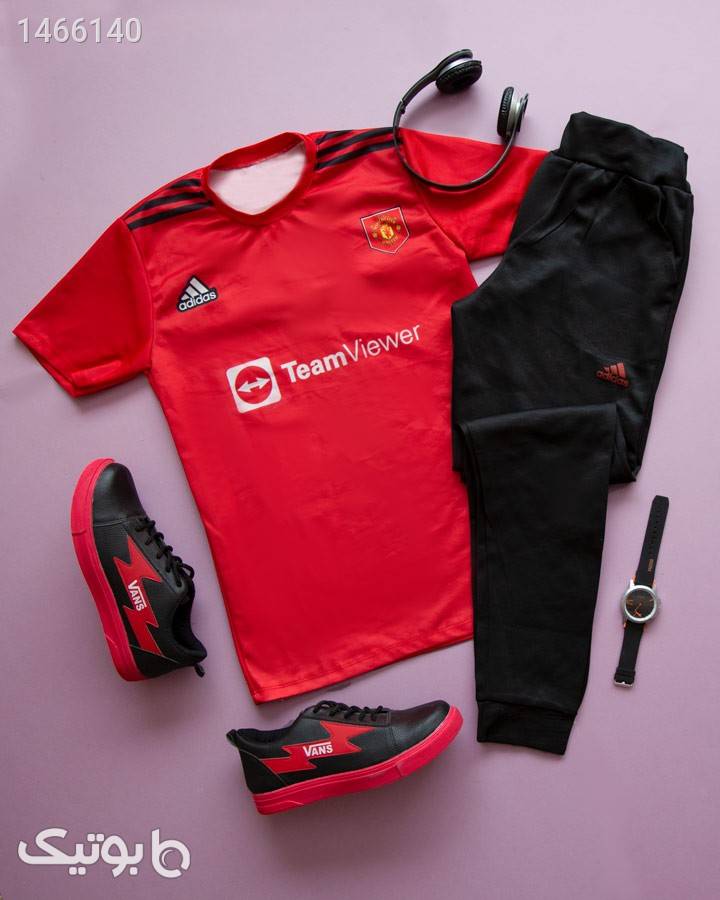 ست تیشرت و شلوار Karak قرمز قرمز ست ورزشی مردانه