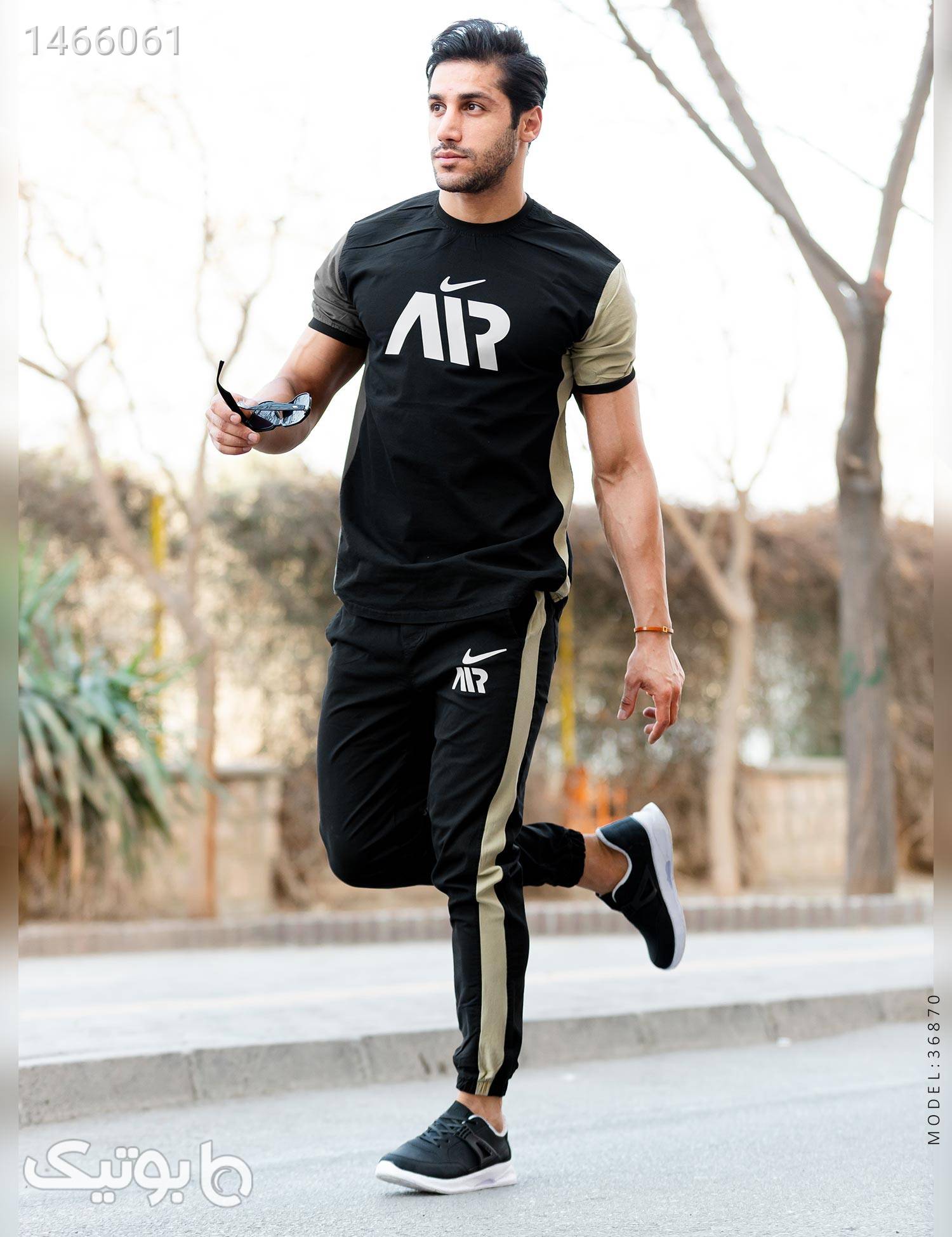 ست تیشرت و شلوار اسپرت Air Nike مدل 36870 مشکی ست ورزشی مردانه