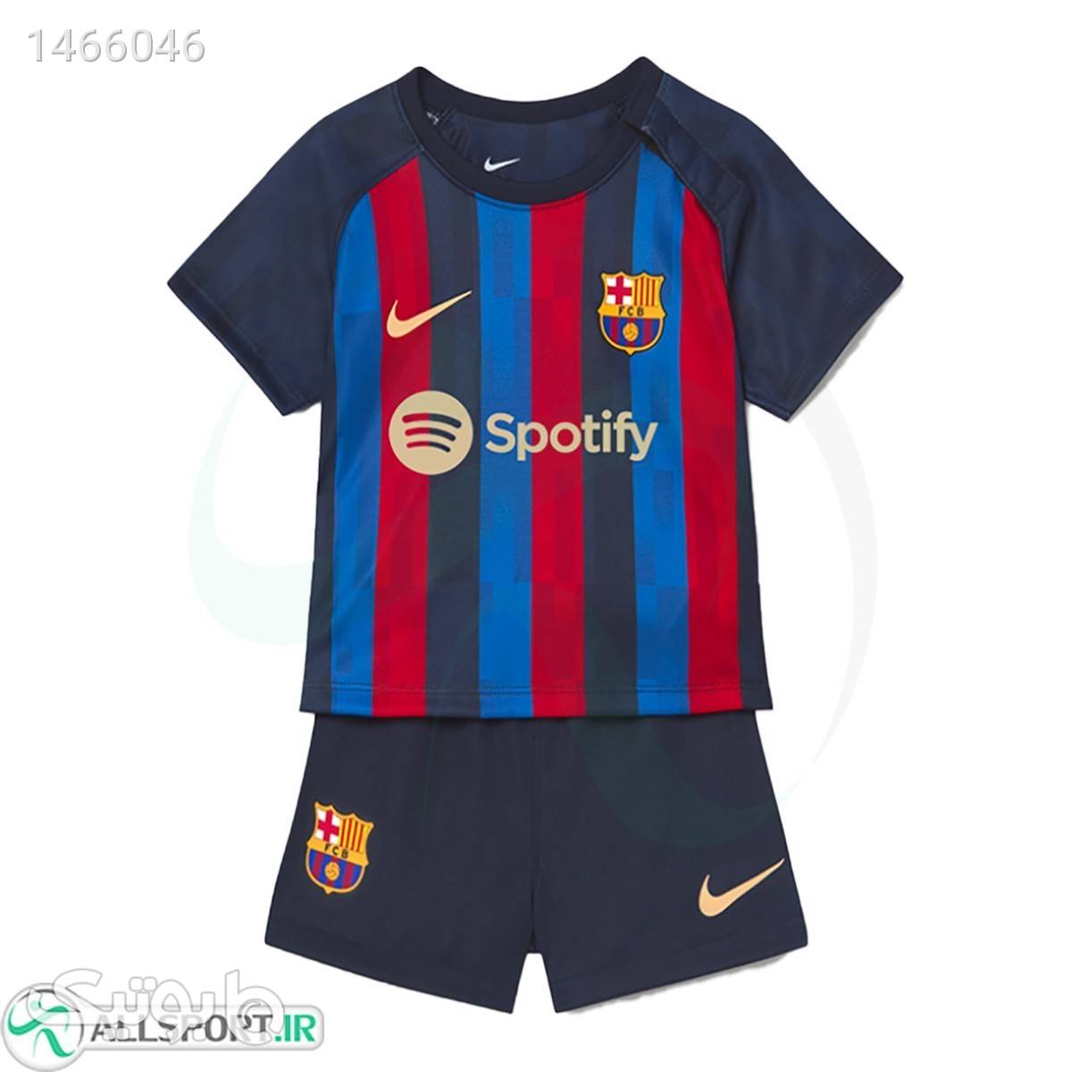 پیراهن شورت اول بچه گانه بارسلونا Barcelona 202223 Home Soccer Jersey Kit JerseyShorts