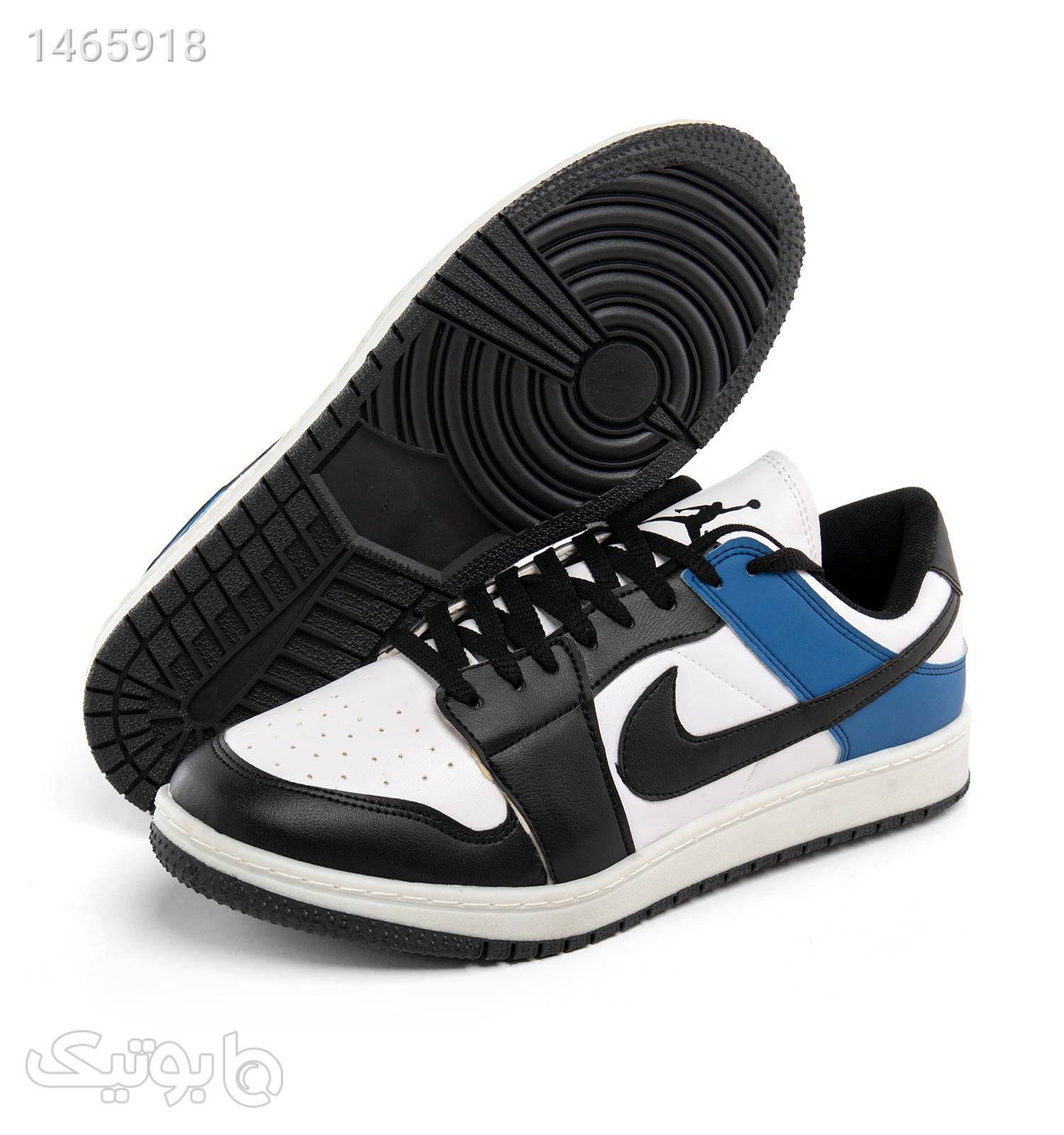 کفش اسپرت چرم مردانه بنددار Nike مدل 33472 مشکی كتانی مردانه