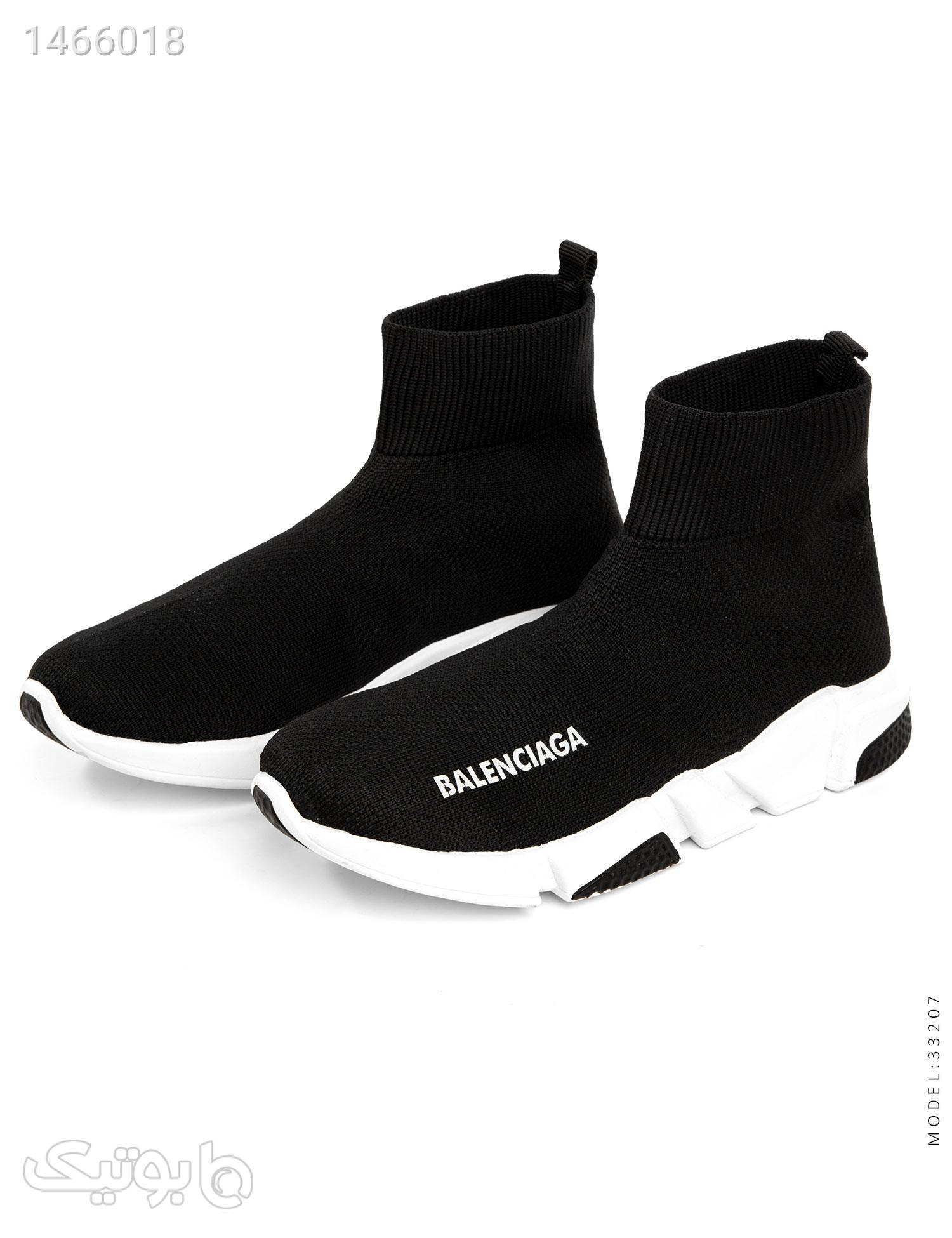 کفش ساقدار مردانه Balenciaga مدل 33207 مشکی كتانی مردانه