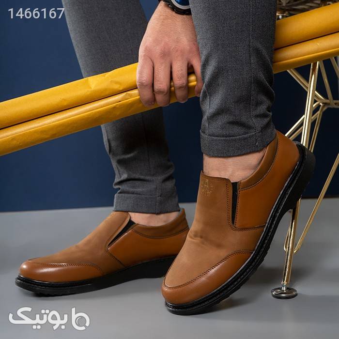 کفش رسمی مردانه عسلی مدل LALIK