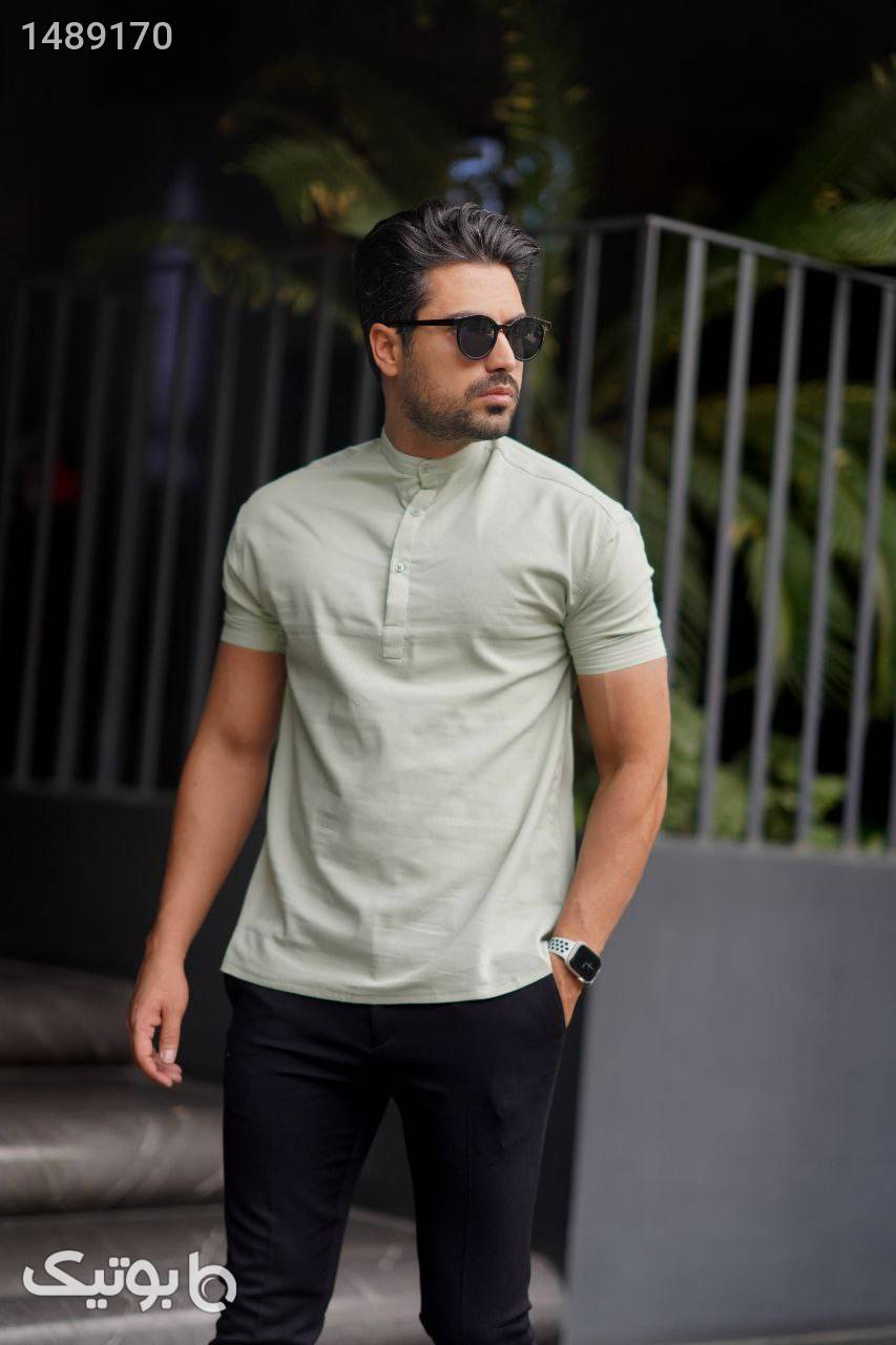 تیشرت یقه دیپلمات  سبز تی شرت و پولو شرت مردانه