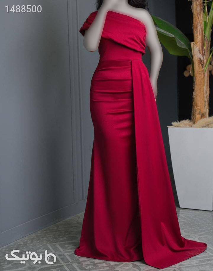 لباس مجلسی و شب ماکسی مدل روناک زرشکی لباس  مجلسی