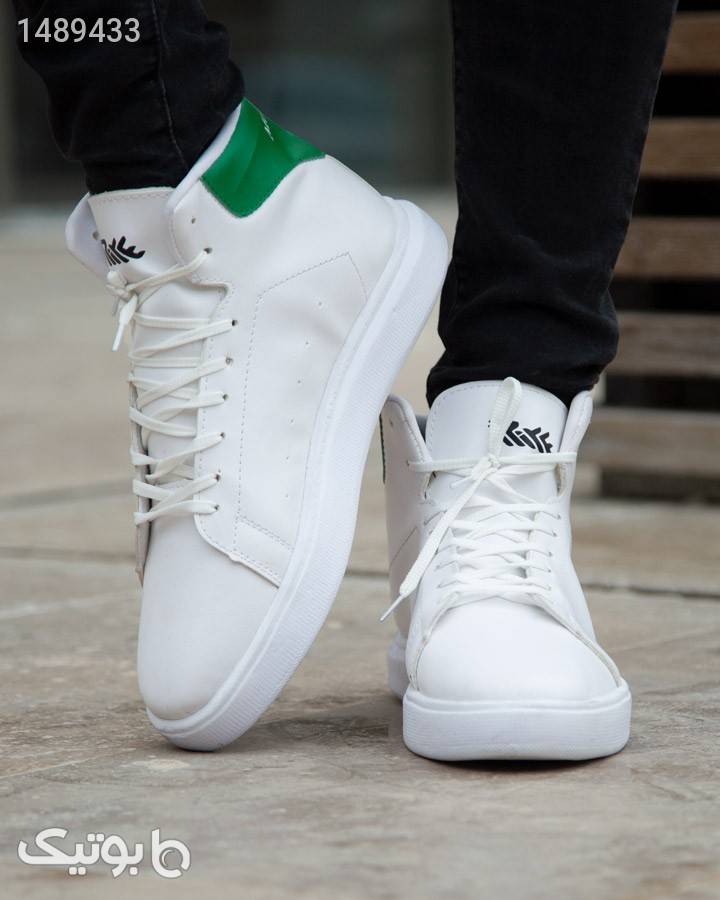 کفش ساقدار مردانه مدل ortega سفید سبز