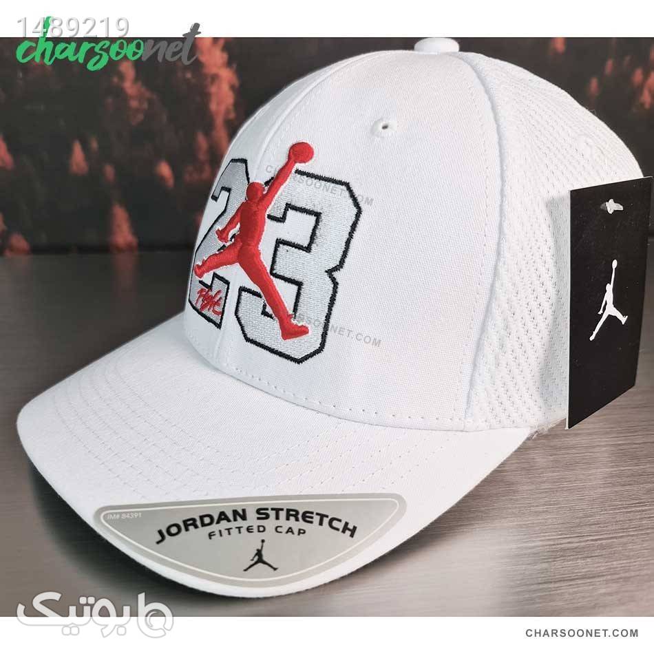 کلاه کپ نایکی طرح جردن Nike Jordan سفید کلاه و اسکارف